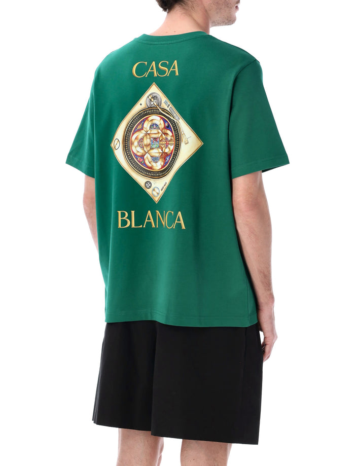 Casablanca Plafond Orné De Musique Green T-shirt Organic Cotton Tshirt
