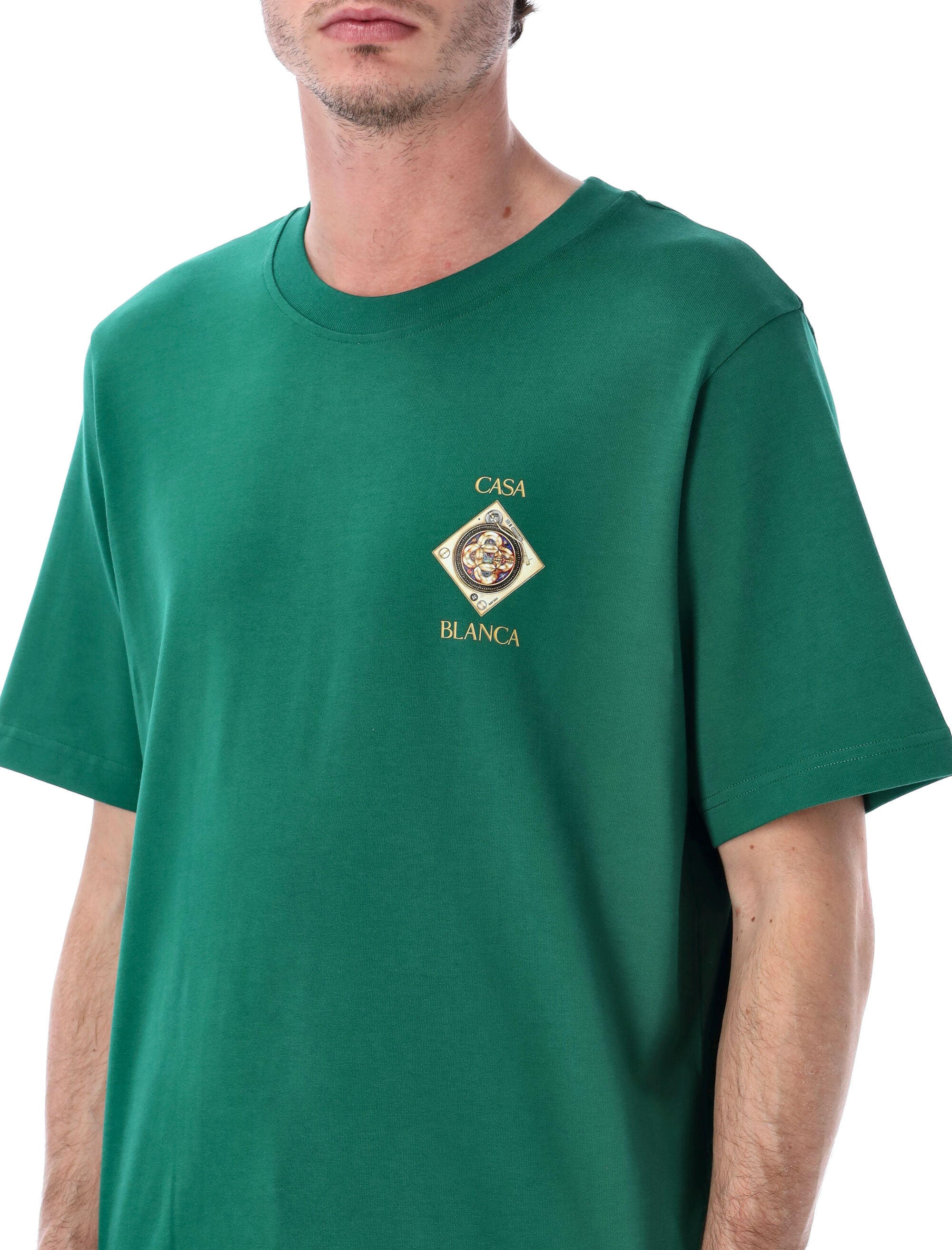 Casablanca Plafond Orné De Musique Green T-shirt Organic Cotton Tshirt
