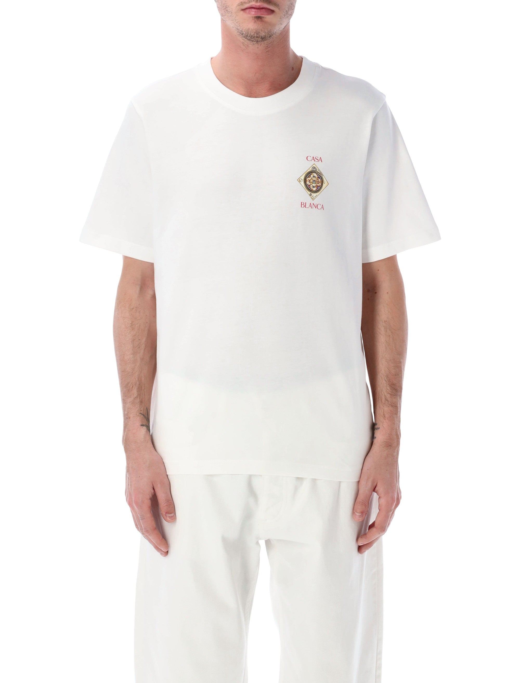 Casablanca Plafond Orné De Musique White T-shirt Organic Cotton Tshirt