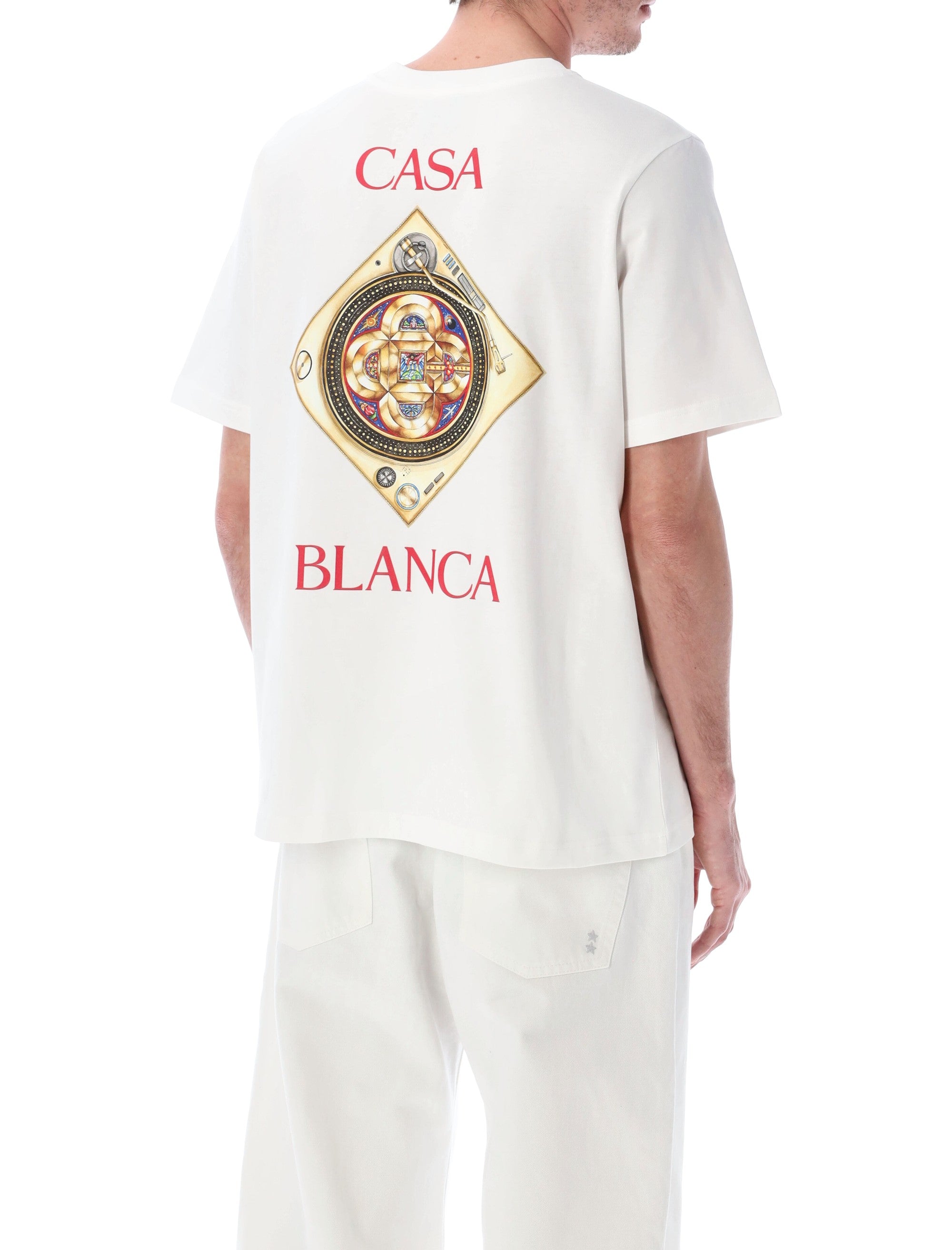 Casablanca Plafond Orné De Musique White T-shirt Organic Cotton Tshirt