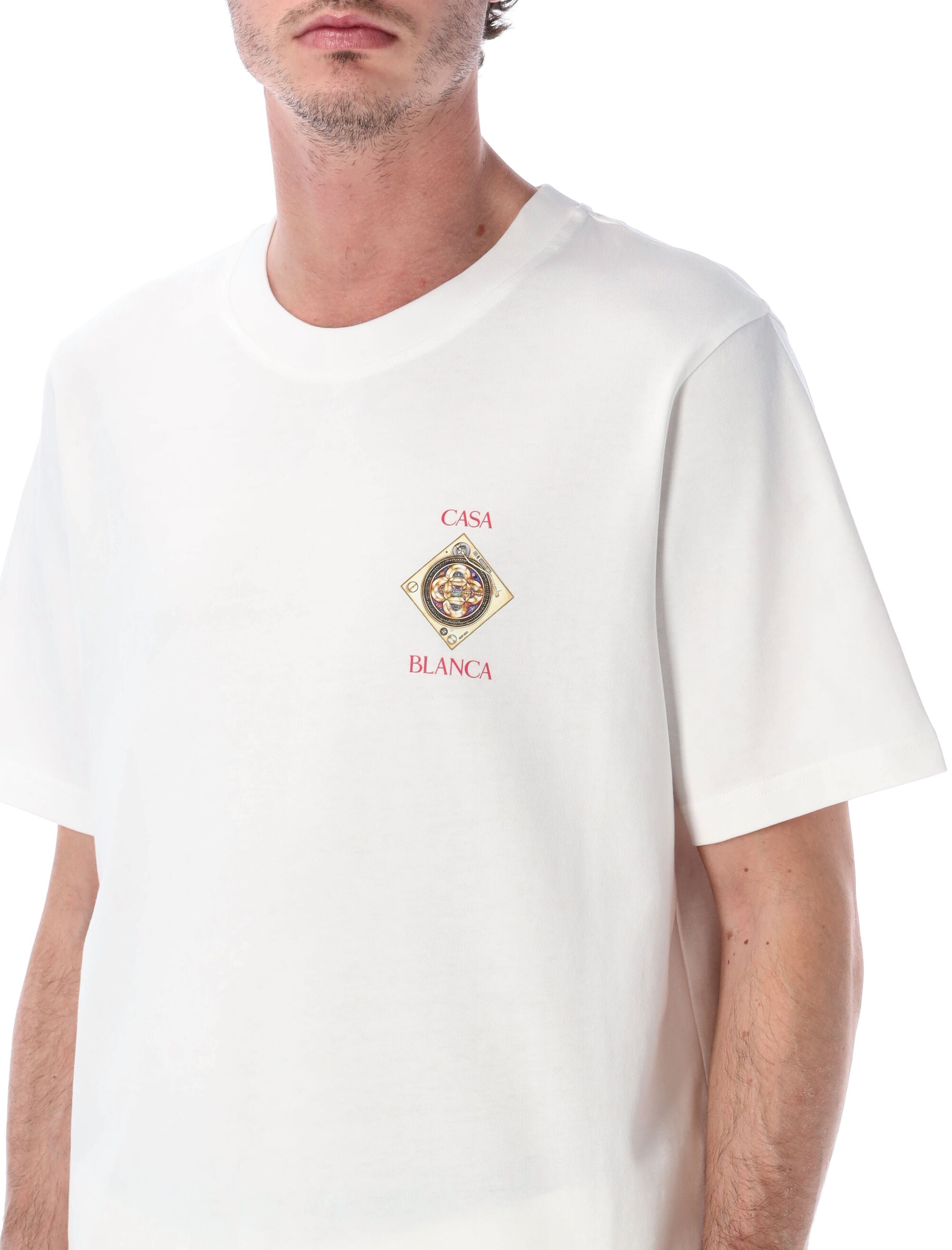 Casablanca Plafond Orné De Musique White T-shirt Organic Cotton Tshirt