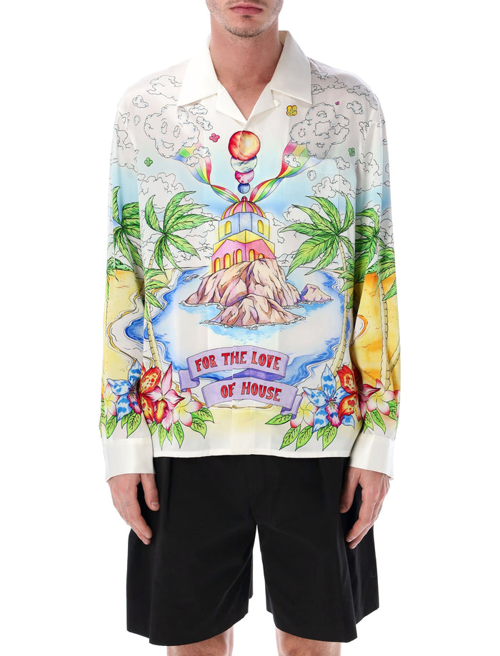Casablanca Better Days Silk Shirt White