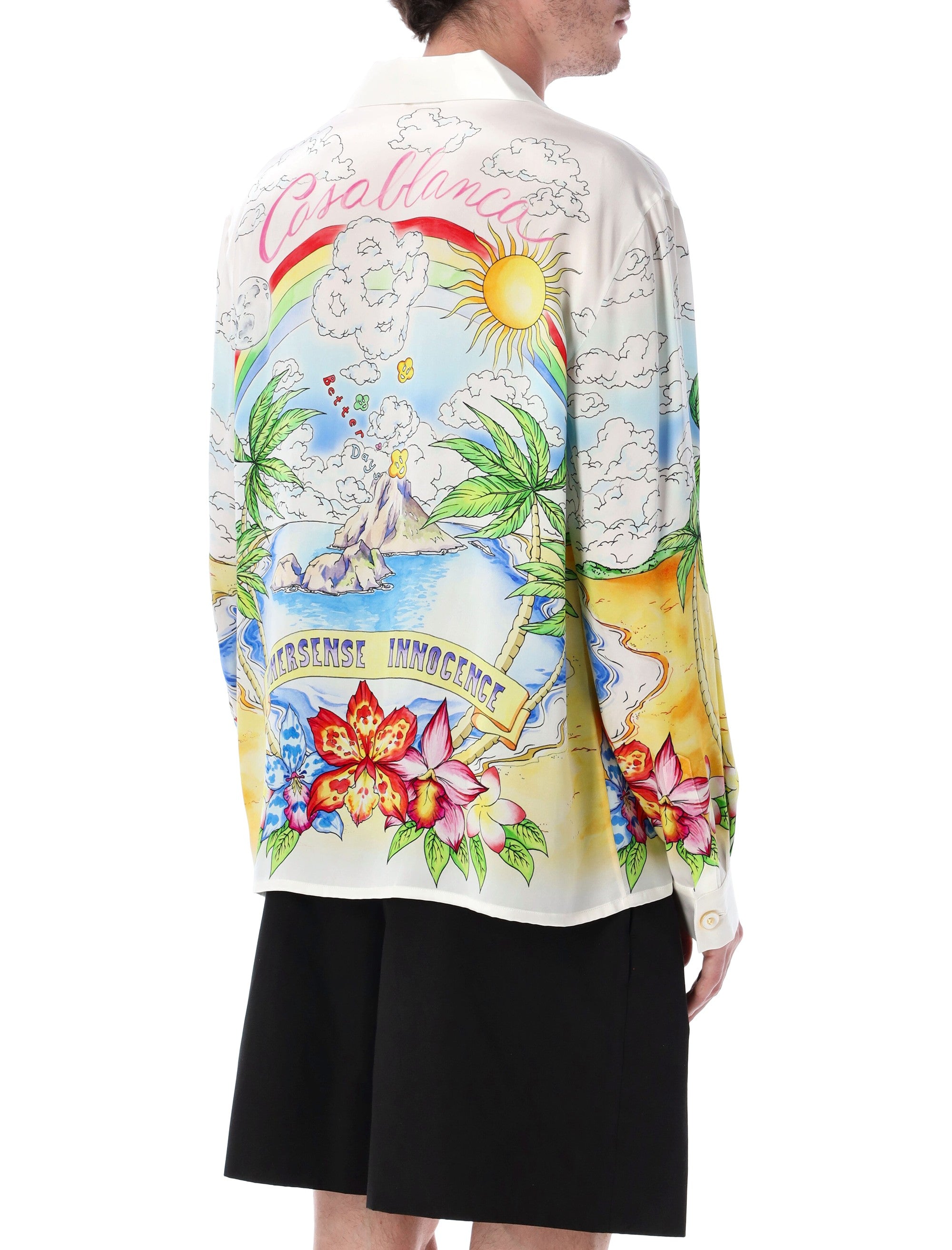 Casablanca Better Days Silk Shirt White