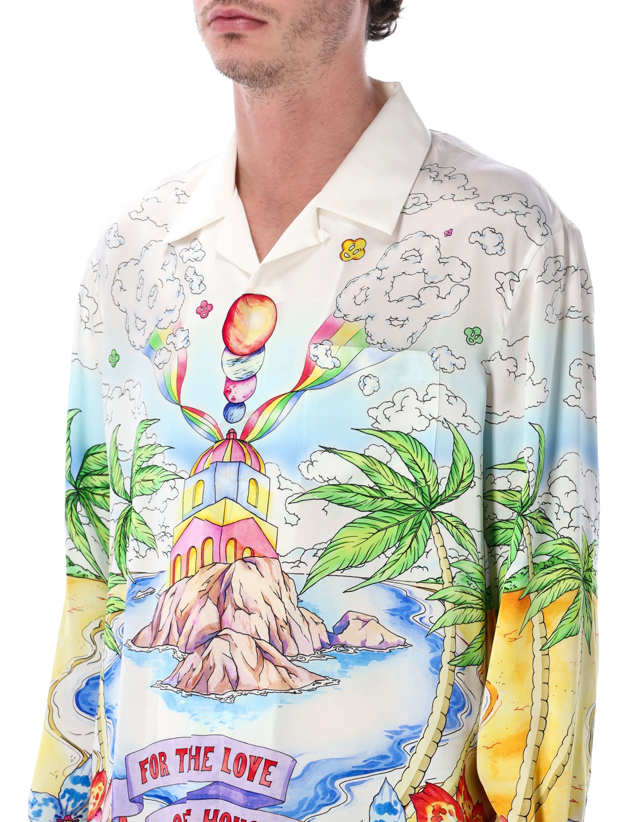 Casablanca Better Days Silk Shirt White