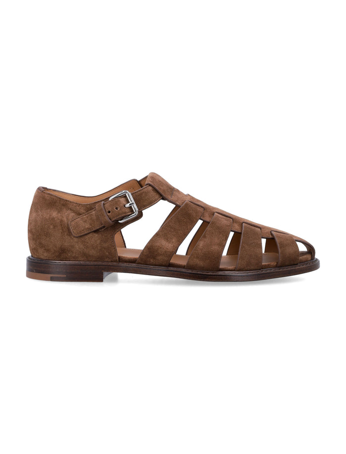 Churchs Fisherman suede leather sandals Burnt Brown