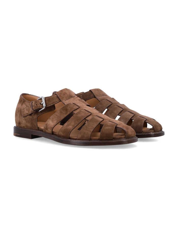 Churchs Fisherman suede leather sandals Burnt Brown