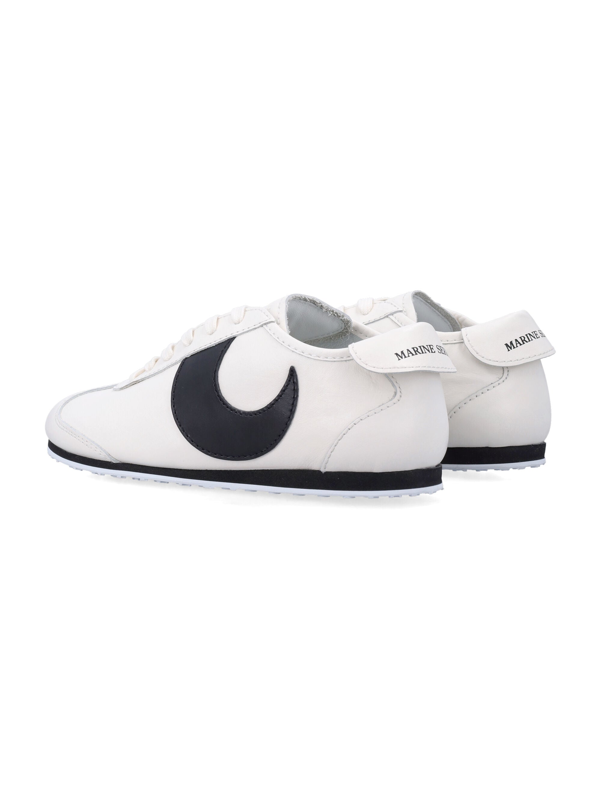 Marine Serre MS Astra womans sneakers Off White Cow Leather Lining