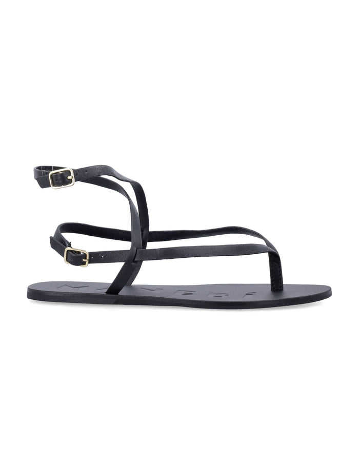 Manebí Crossover Leather Sandals Black Upper