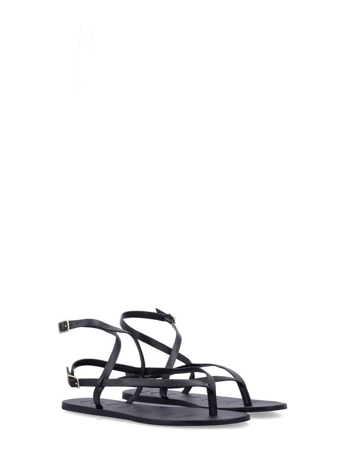 Manebí Crossover Leather Sandals Black Upper