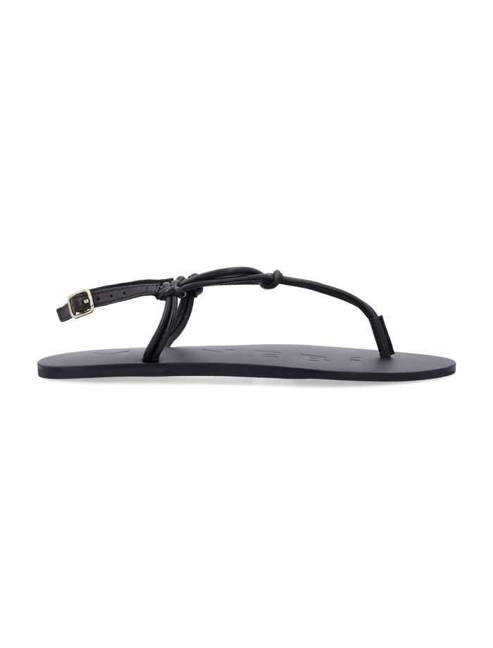 Manebì Canyon black leather sandals Upper