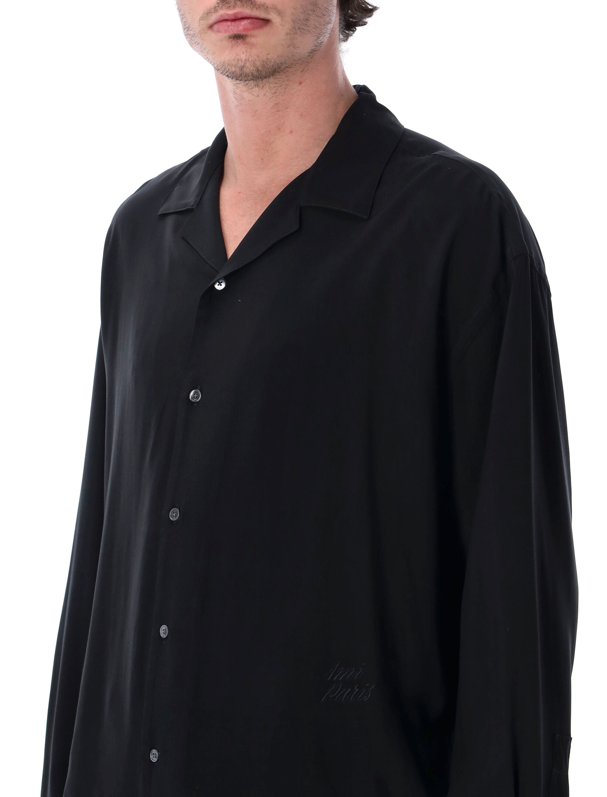 Ami Paris Viscose Shirt Black