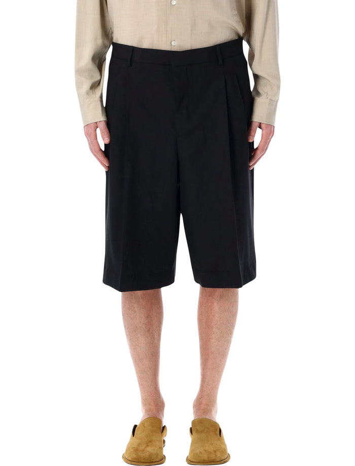 Ami Paris wool wide bermuda shorts Black Virgin