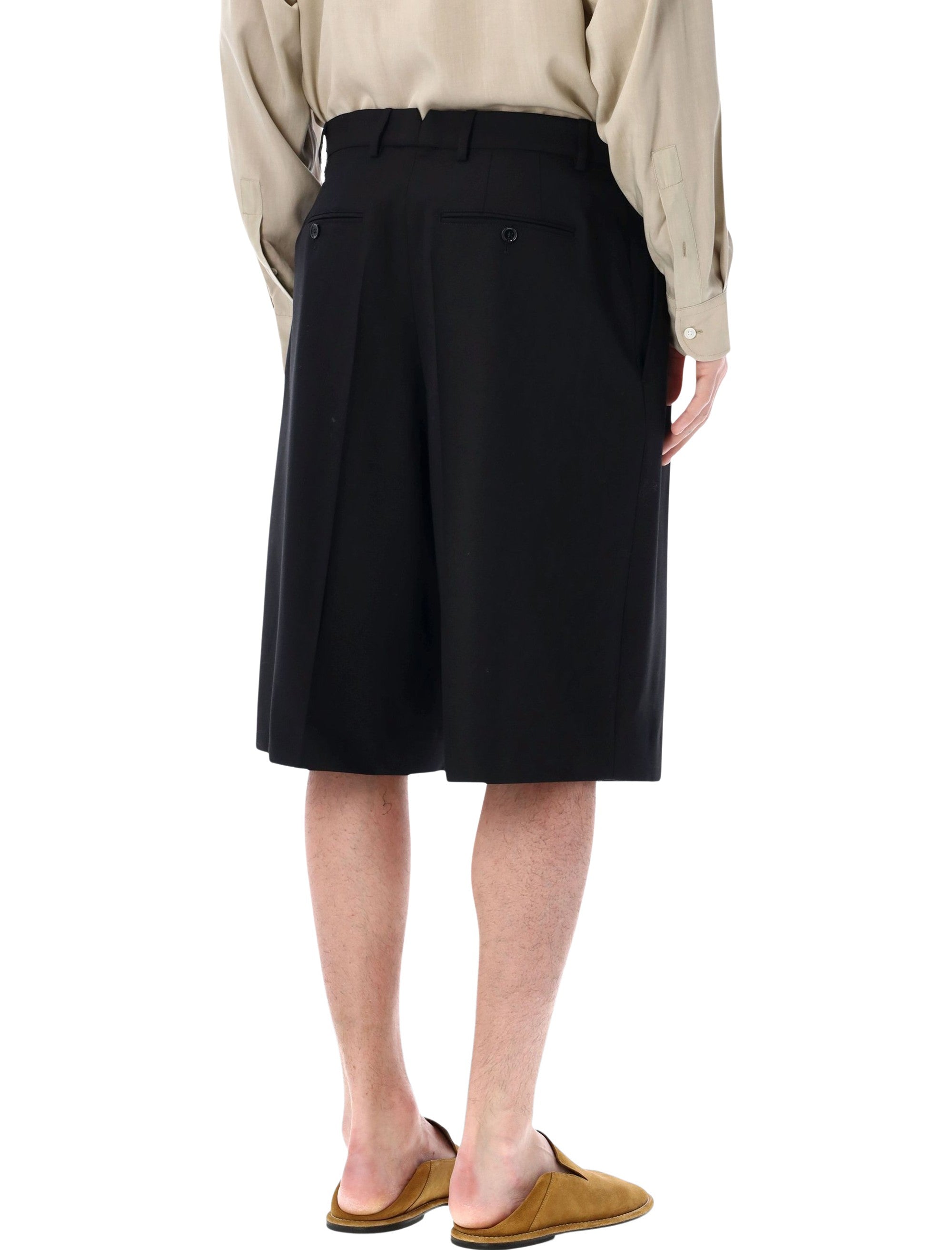 Ami Paris wool wide bermuda shorts Black Virgin