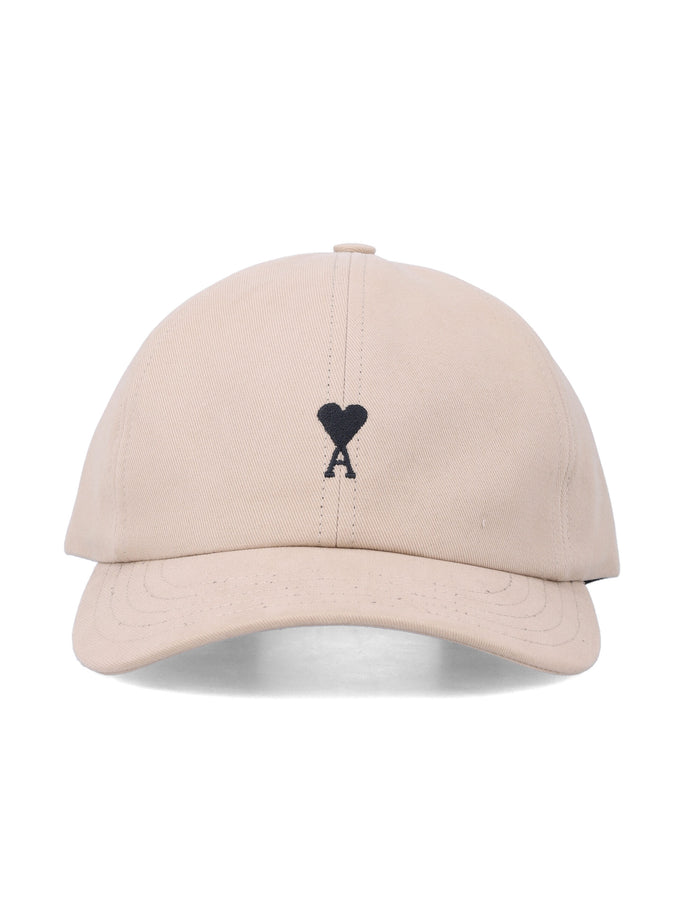 Ami Paris De Coeur cap Beige Cotton Hat