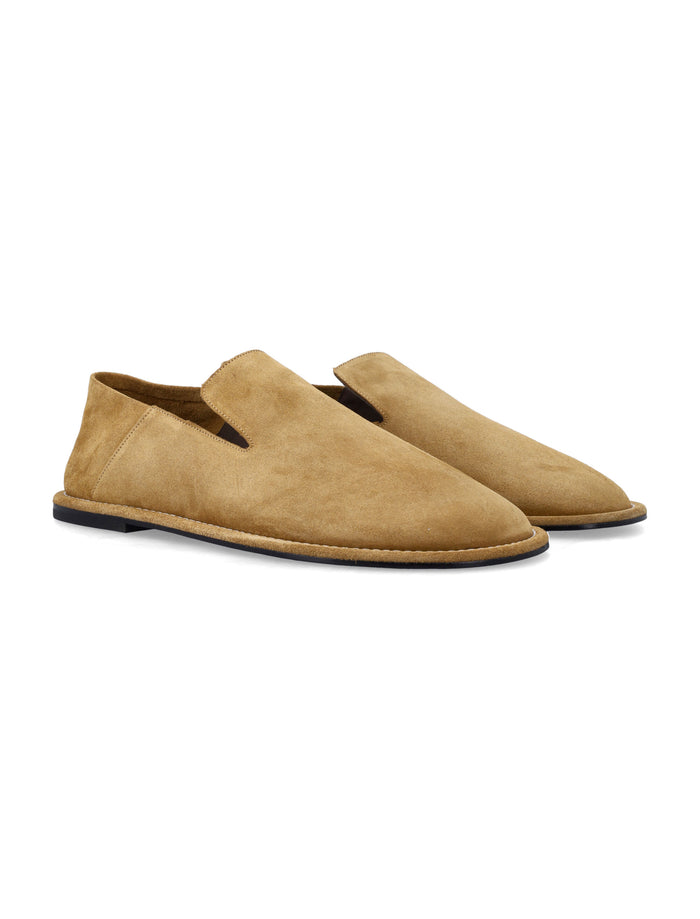 Ami Paris brown suede midi slippers Beige Upper Loafers