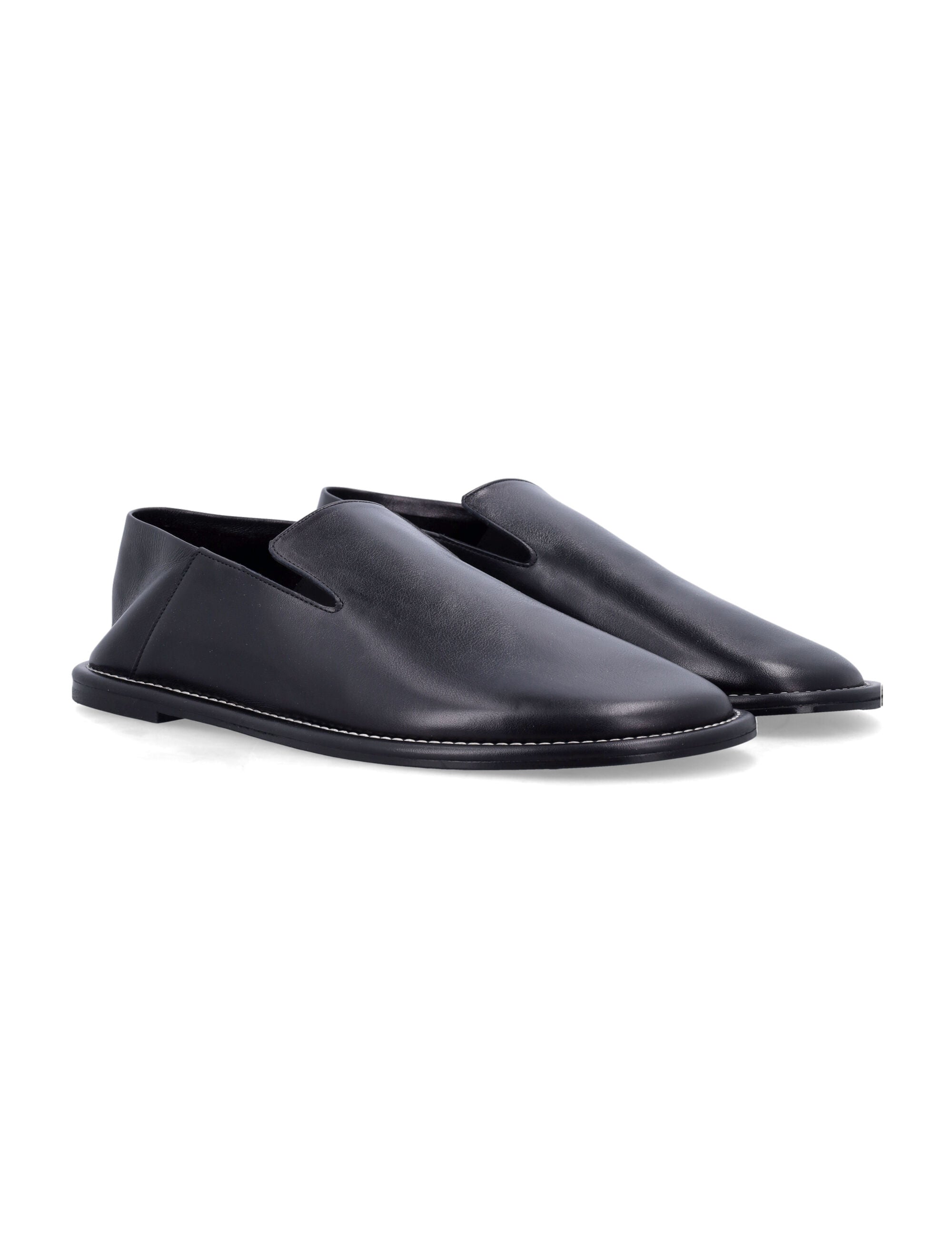 Ami Paris Black Leather Loafers
