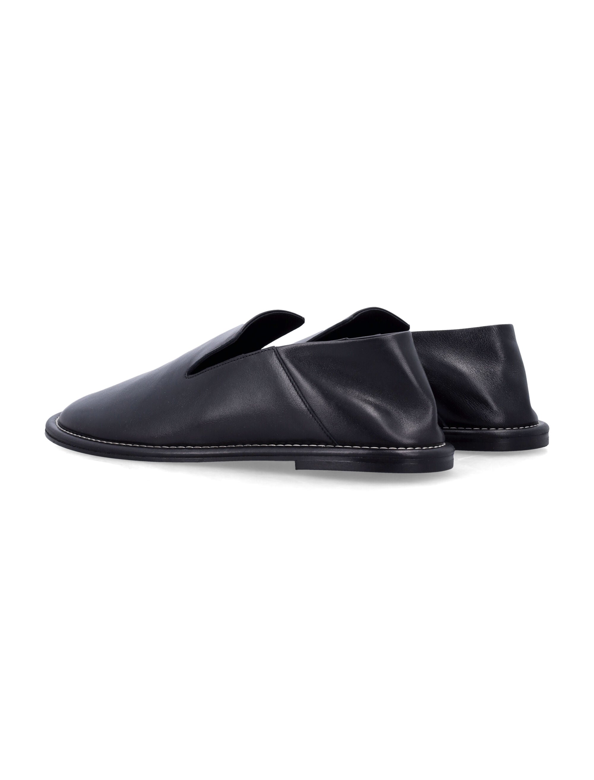 Ami Paris Black Leather Loafers