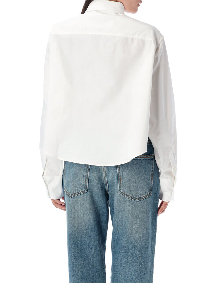 Ami Paris Oxford cropped shirt White Cotton