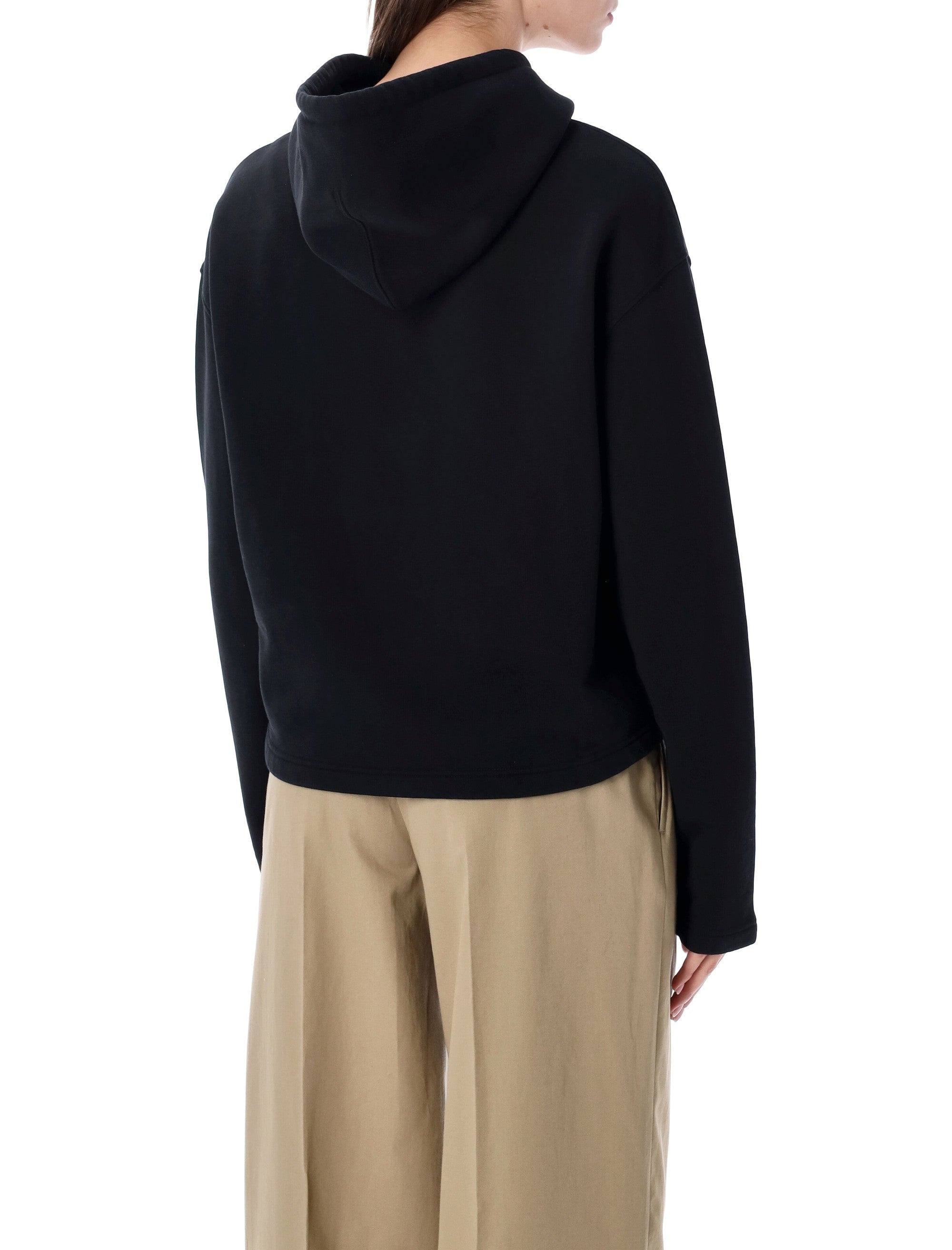 Ami Paris de Cœur cropped hoodie Black Cotton Sweatshirt