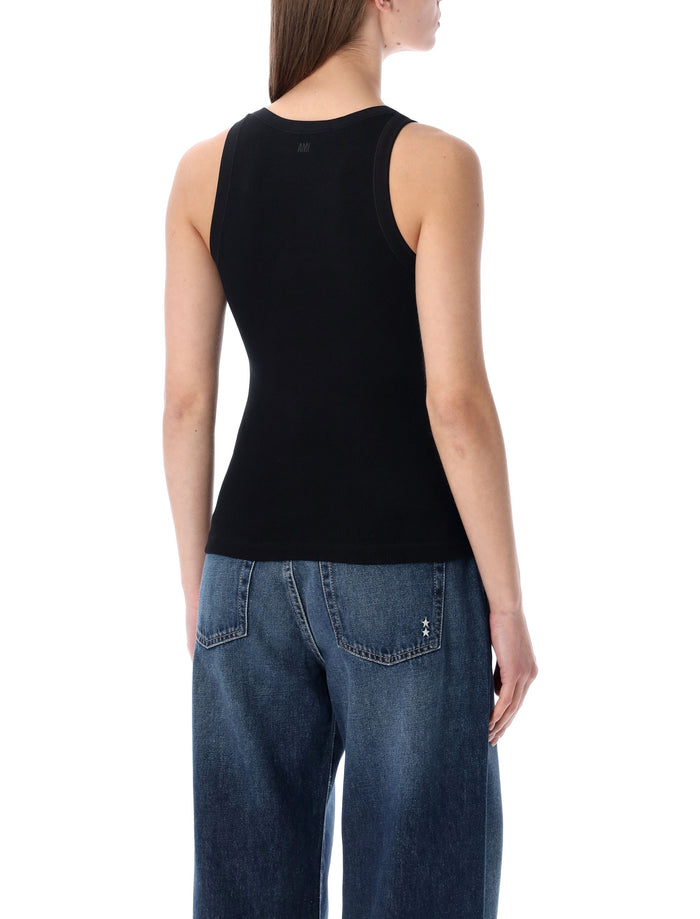 Ami Paris de Cœur rib tank top Black Cotton