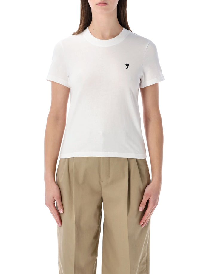Ami Paris de Cœur cropped T-shirt White Cotton