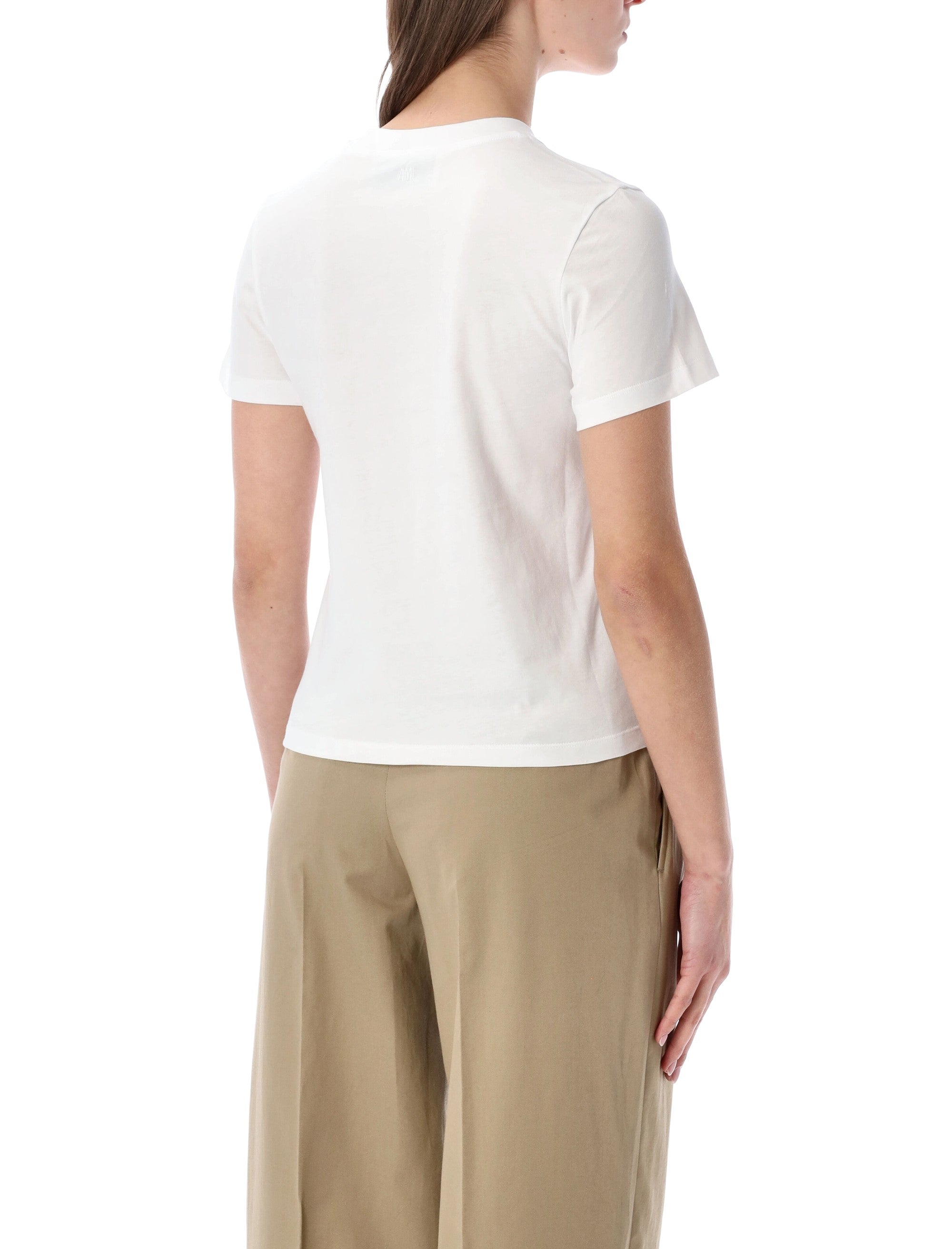 Ami Paris de Cœur cropped T-shirt White Cotton