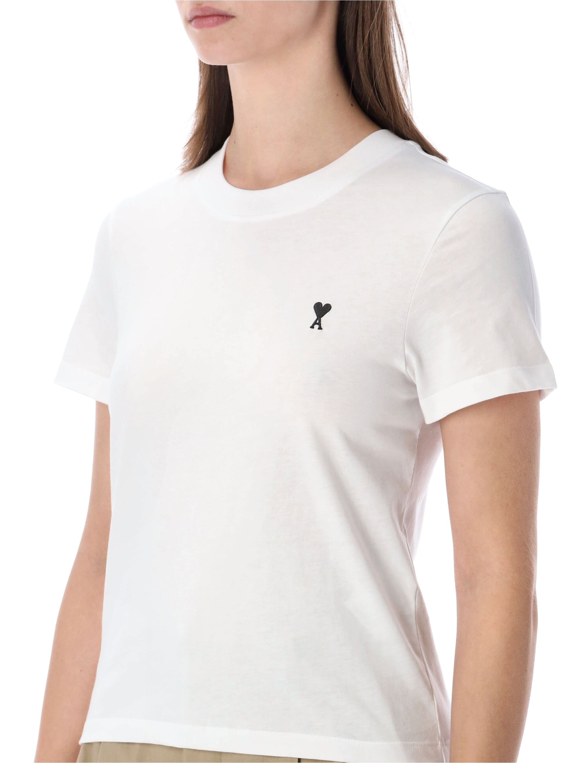 Ami Paris de Cœur cropped T-shirt White Cotton