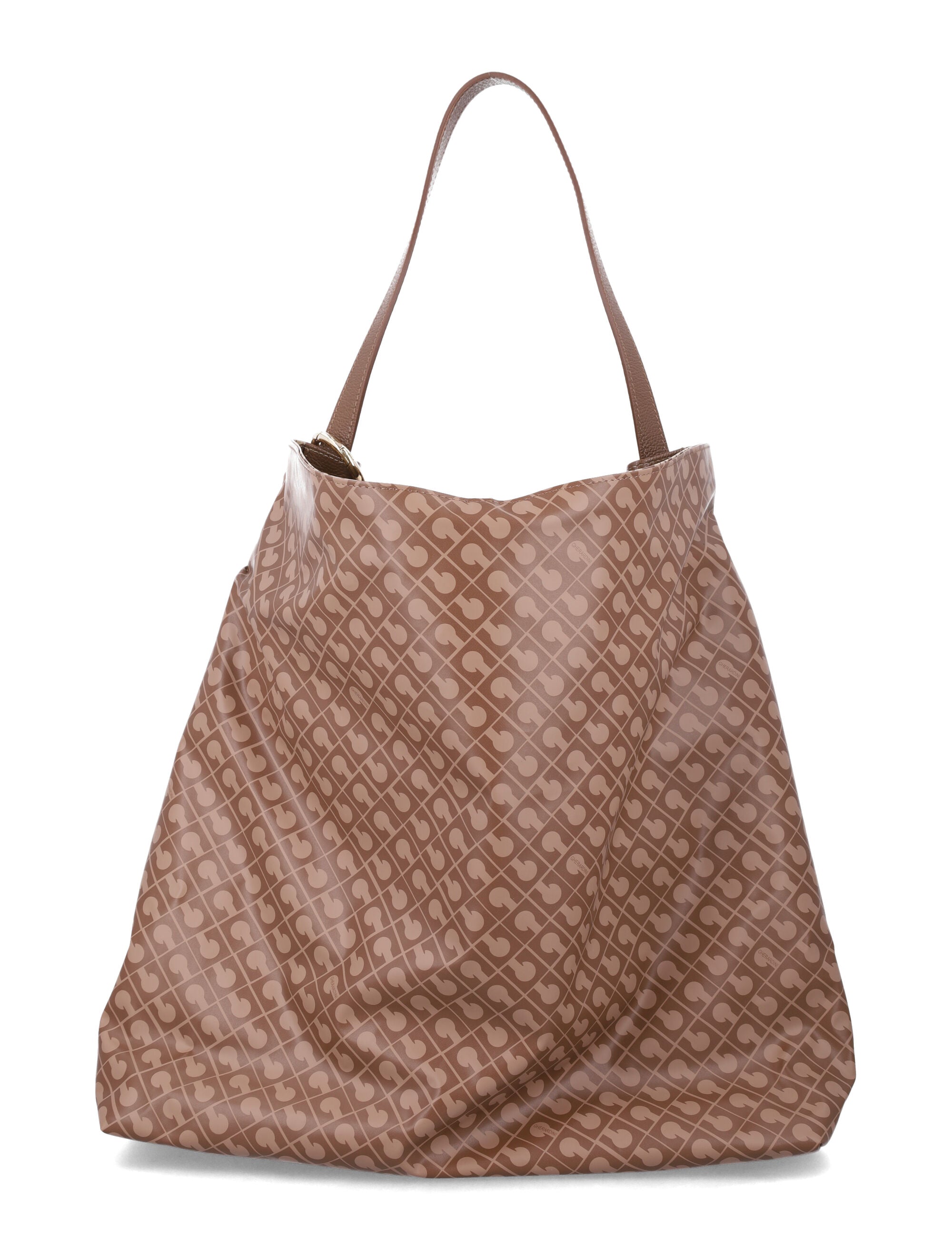 Gherardini Reversible Hobo Bag Chest Tobacco Polyester Shoulder