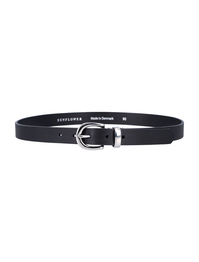 Sunflower Classic leather belt Black
