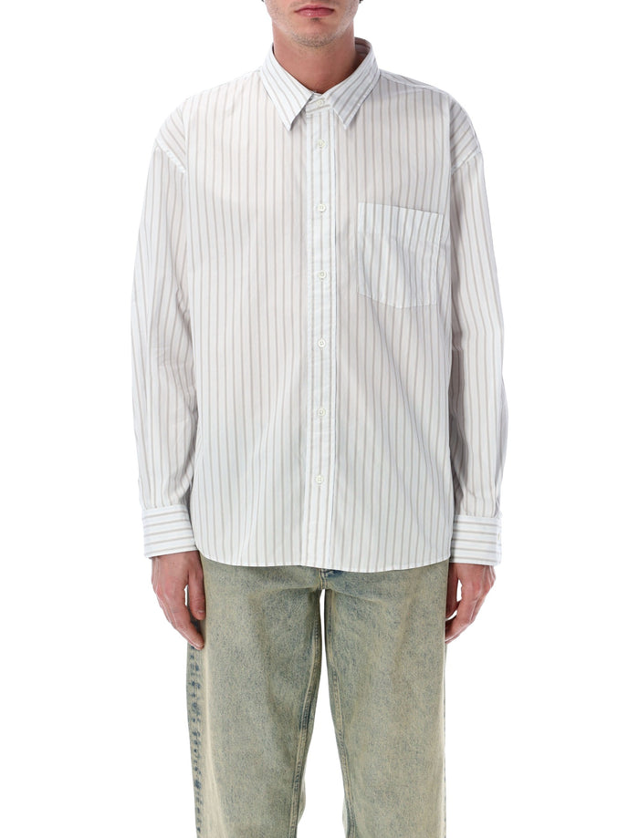 Sunflower New Base White Cotton Stripe Shirt Stripes