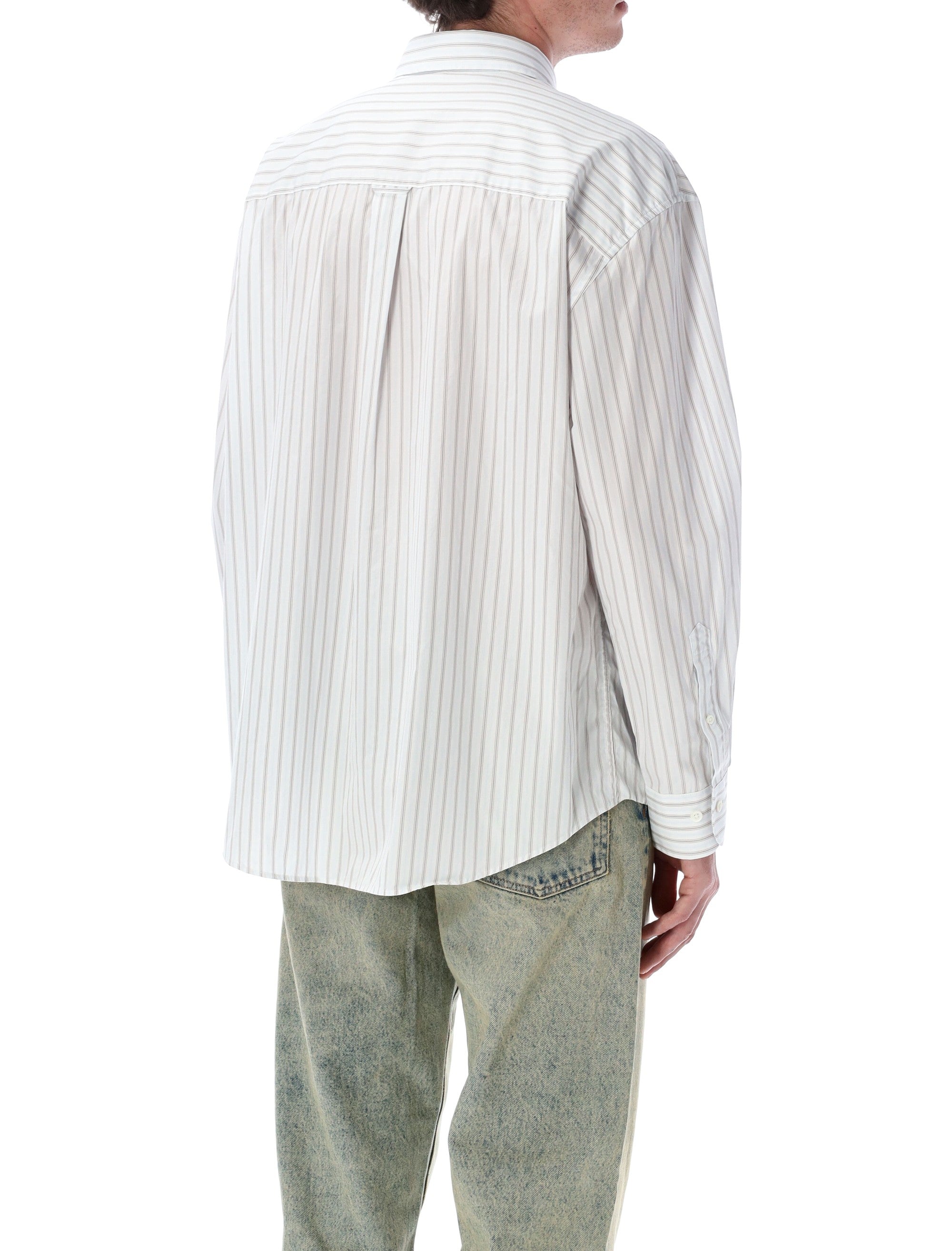 Sunflower New Base white cotton stripe shirt Stripes