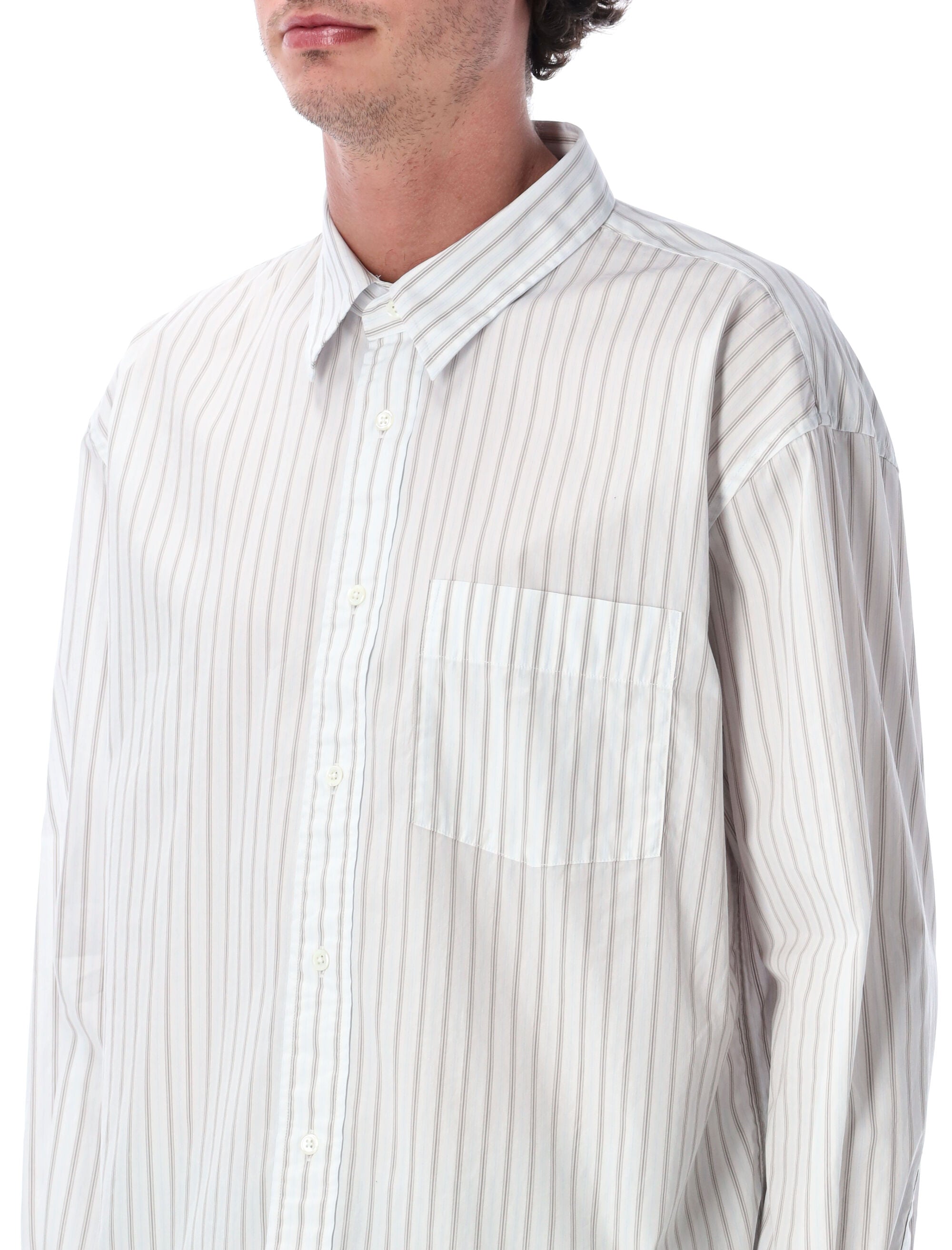 Sunflower New Base white cotton stripe shirt Stripes