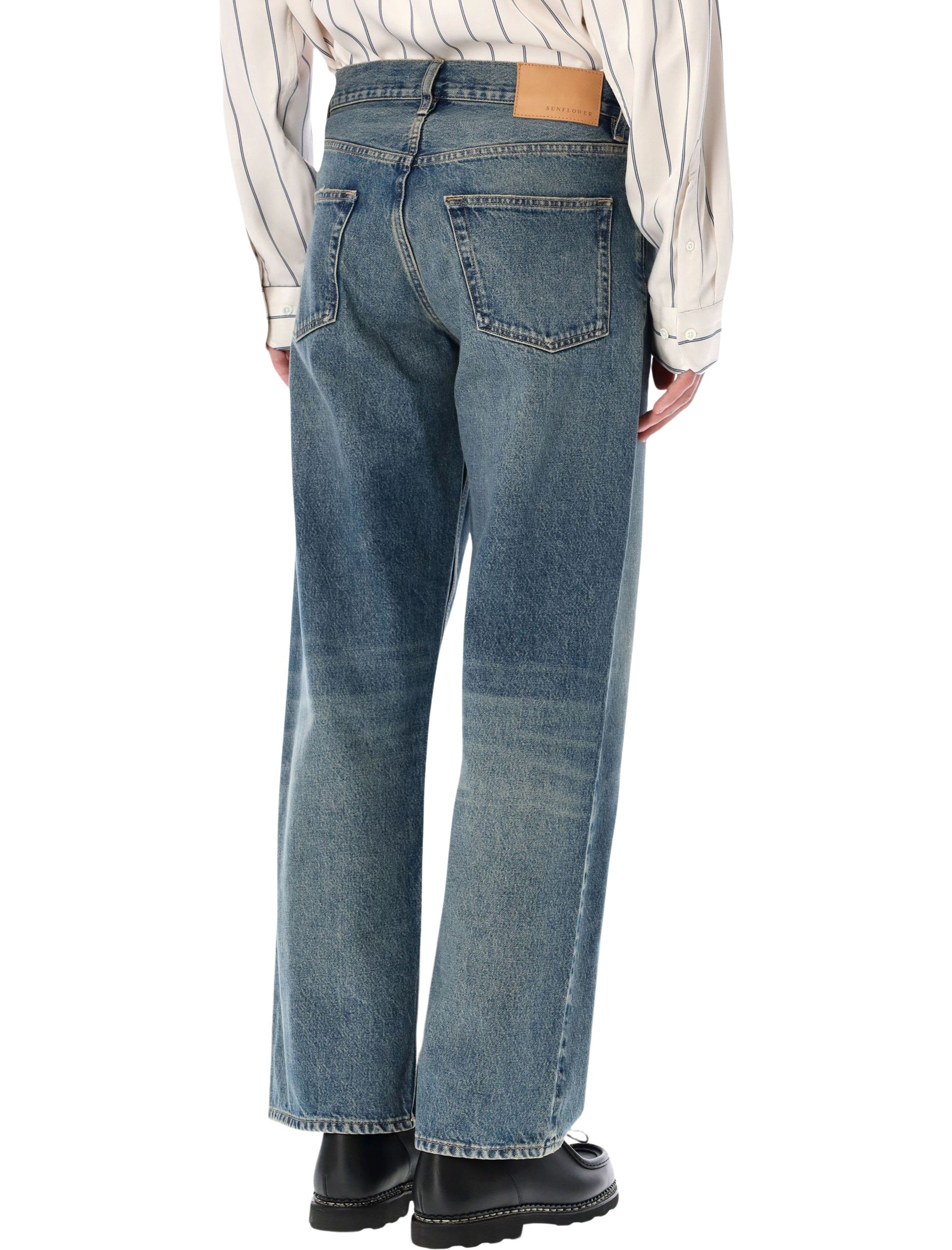 Sunflower Loose fit organic cotton jeans Dark Blue Vintage