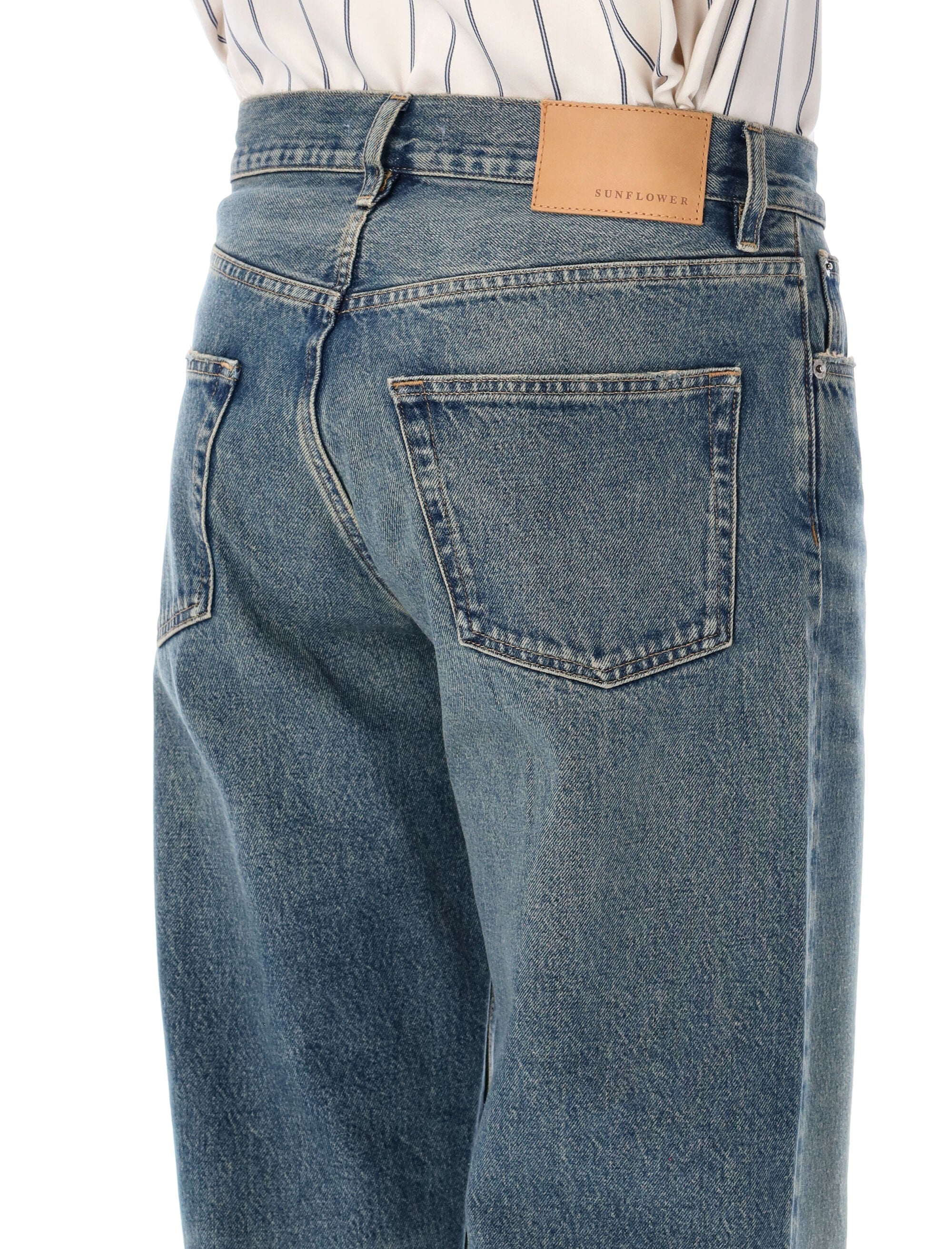 Sunflower Loose fit organic cotton jeans Dark Blue Vintage