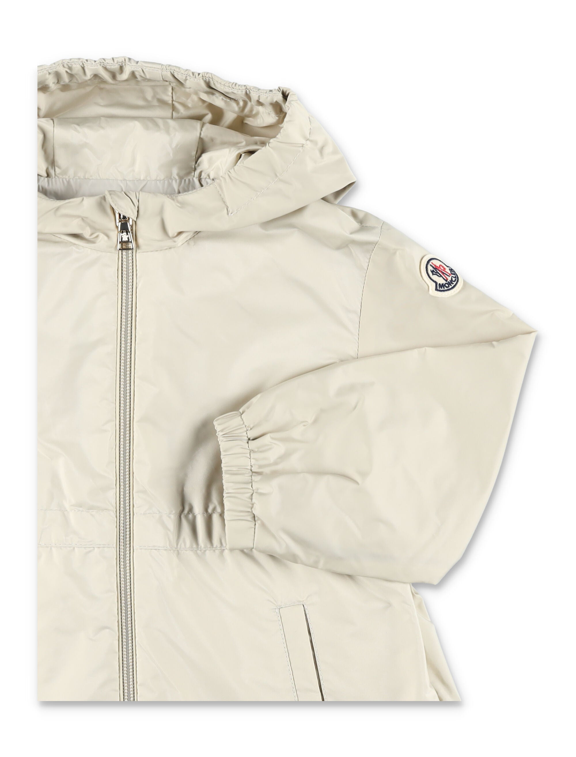 Moncler Wete hooded technical jacket for baby Beige Polyamide Lining