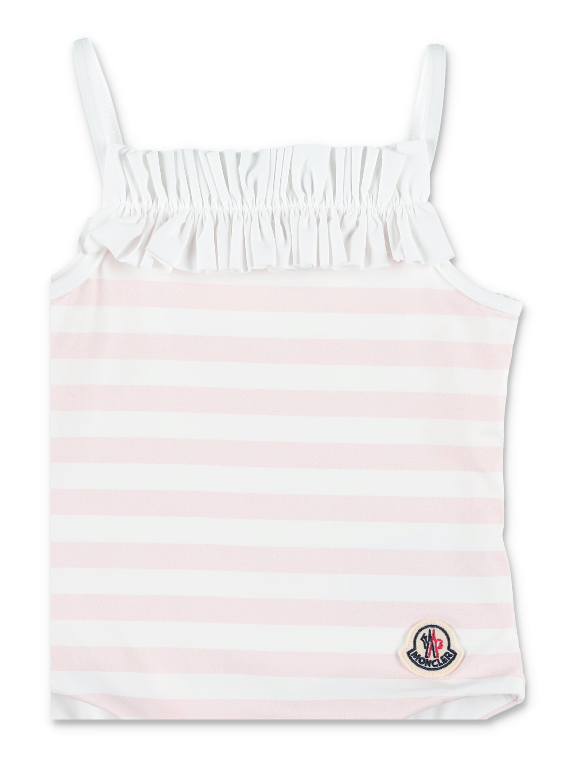 Moncler baby striped swimsuit White Pink Polyamide Swimwear