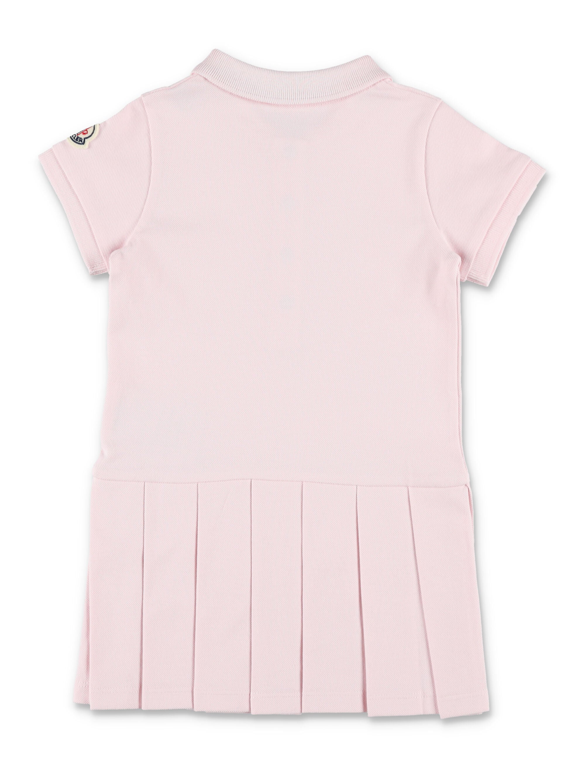 Moncler girls cotton piqué polo shirt dress Pink