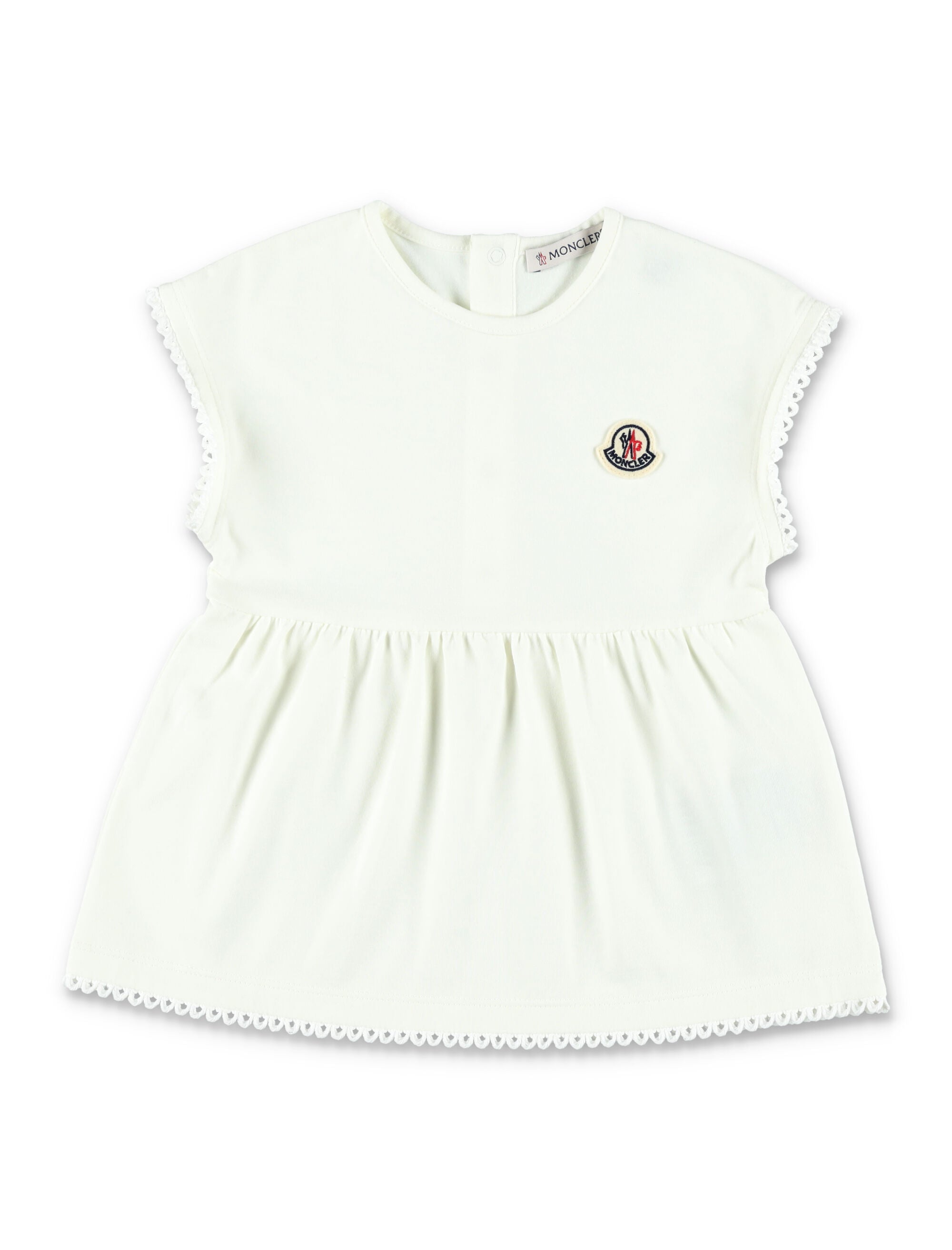 Moncler Dress And Leggings Set For Baby Yellow Cotton