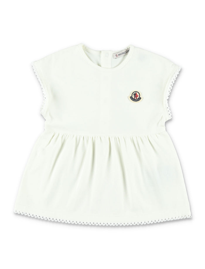 Moncler Dress And Leggings Set For Baby Yellow Cotton