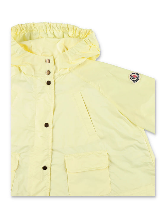 Moncler Baby Suher Hoded Jacket Yellow Polyamide