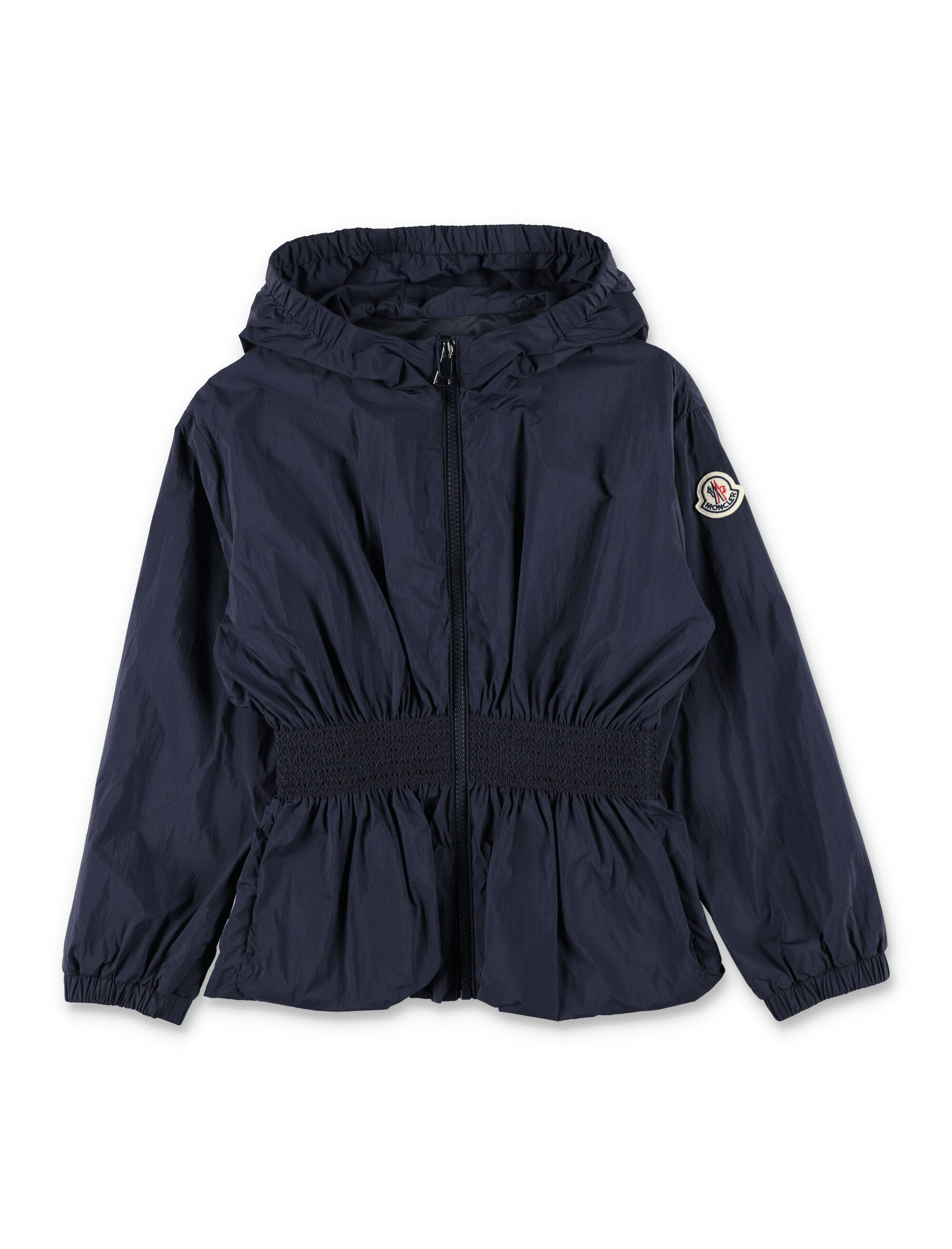 Moncler Liriope girls hooded short jacket Navy Polyamide Lining
