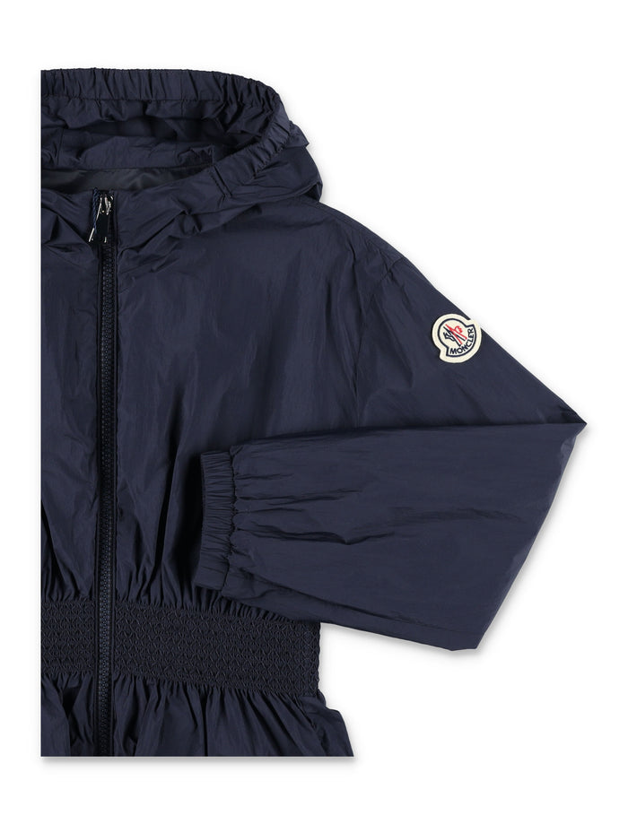 Moncler Liriope Girls Hooded Short Jacket Navy Polyamide Lining