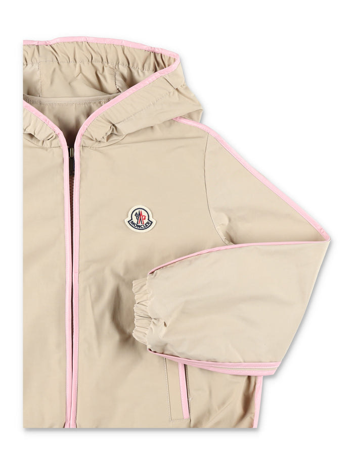 Moncler Sarracenia Poplin Jacket For Girls Rose Polyester