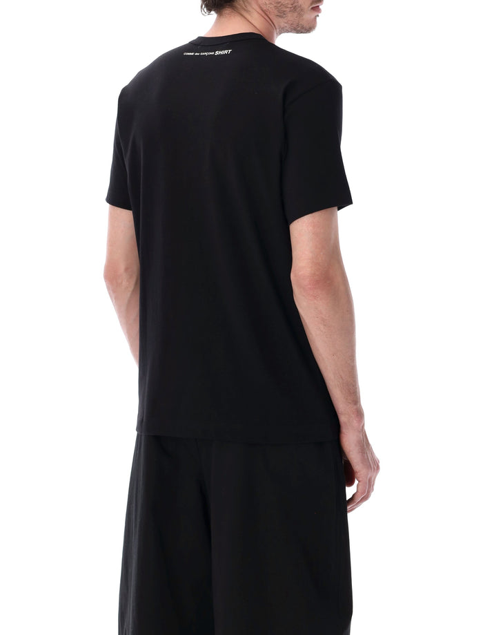 Comme Des Garçons Shirt Logo Cotton T-Shirt Black