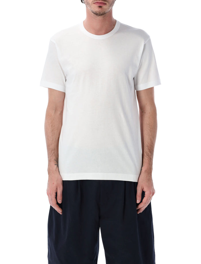 Comme Des Garçons Shirt Logo Cotton T-Shirt White