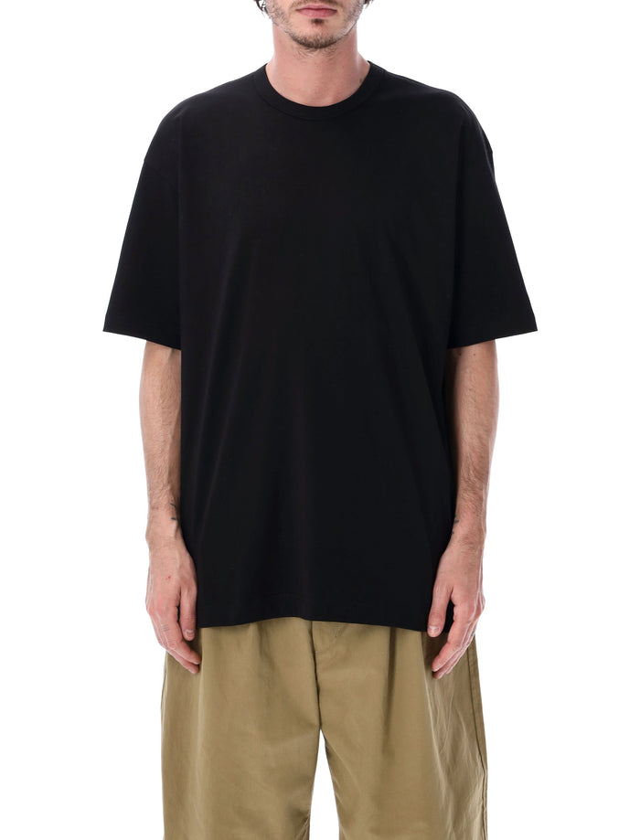 Comme Des Garçons Shirt Oversize Logo Print T-Shirt Black Cotton