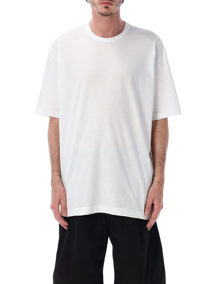 Comme Des Garçons Shirt Oversize Logo Print T-Shirt White Cotton