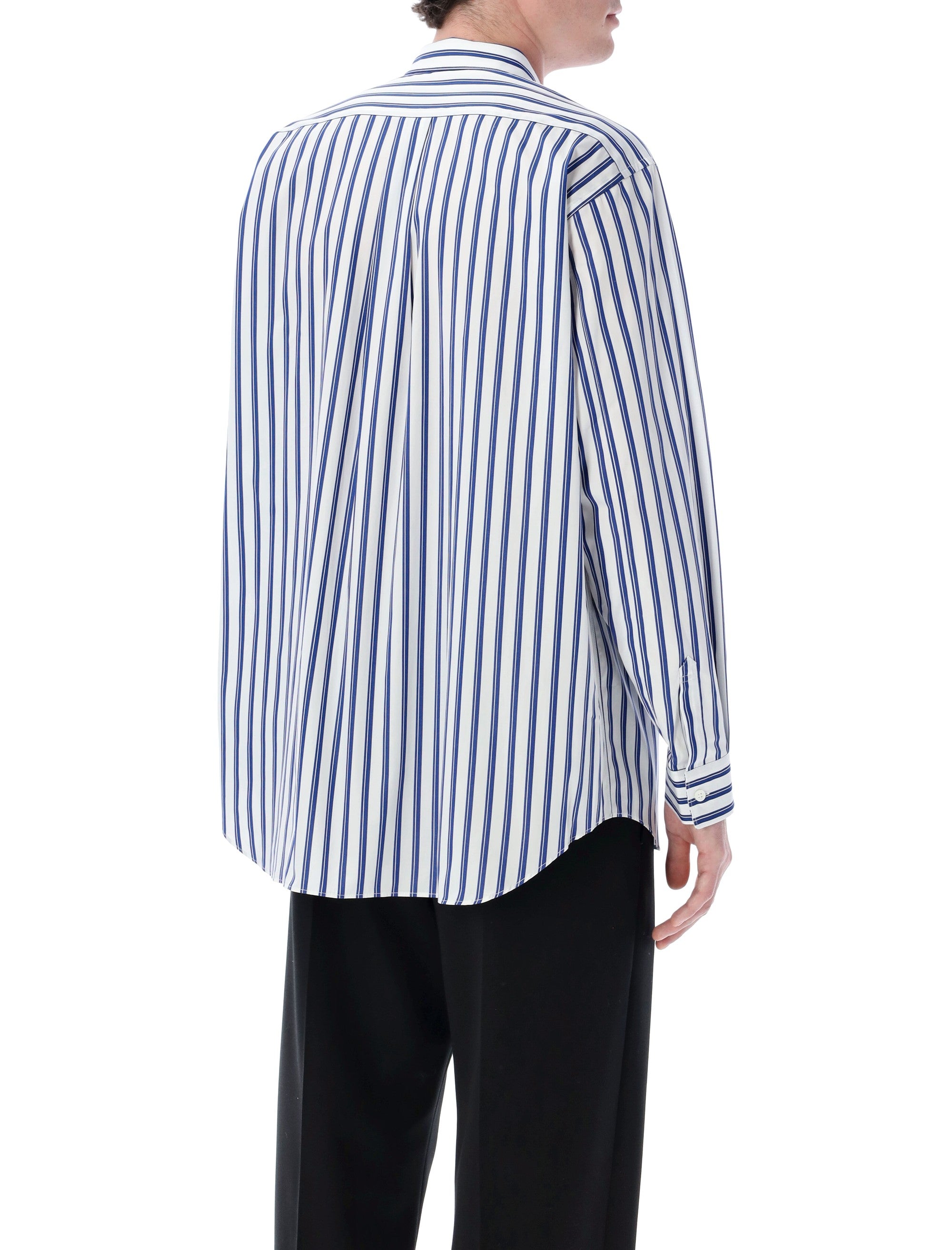 Comme Des Garçons Shirt striped cotton White Blue Stripes