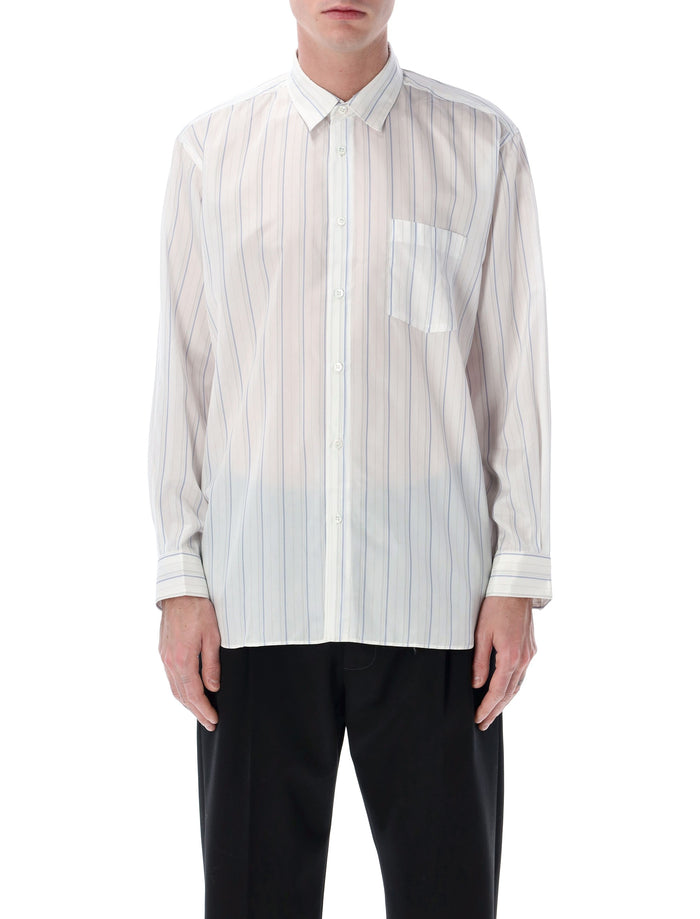 Comme Des Garçons Shirt striped cupro White Stripes