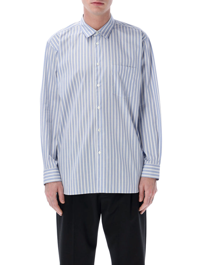 Comme Des Garçons Shirt striped cotton Blu White Stripes